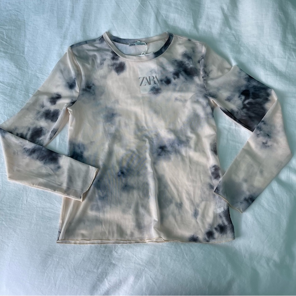 ZARA | Tie Dye Mesh Top